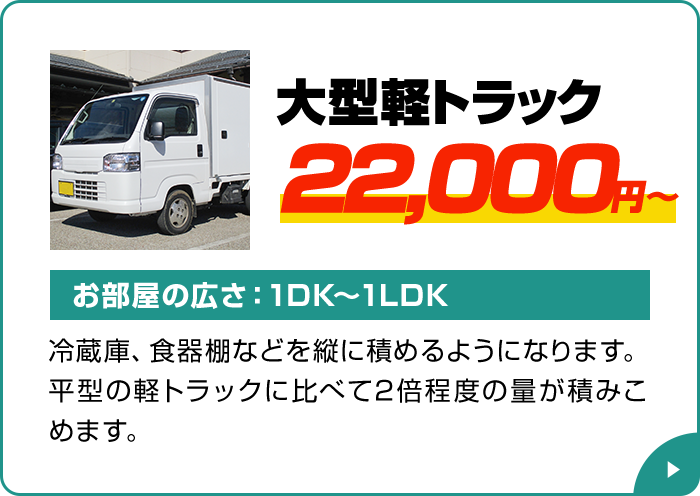大型軽トラック 22,000円～